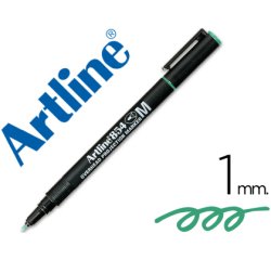 Rotulador artline retroproyeccion punta fibra permanente ek-854 verde -punta redonda 1 mm