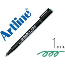 Rotulador artline retroproyeccion punta fibra permanente ek-854 verde -punta redonda 1 mm