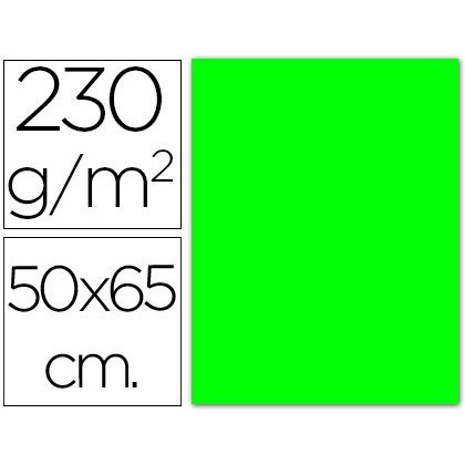 Cartulina de color fluorescente 50 x 65 cm 230 g - unidad