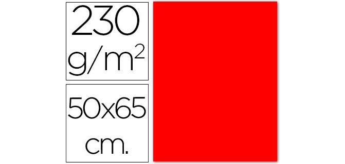 Cartulina de color fluorescente 50 x 65 cm 230 g - unidad