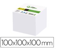 Taco papel liderpapel encolado blanco 1000 hojas 100x100x100 mm 80 g