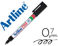 Rotulador artline marcador permanente ek-700 negro punta redonda 0.7 mm papel metal y cristal