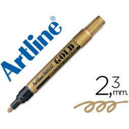 Rotulador artline marcador permanente tinta metalica ek-900 oro punta redonda 2.3 mm