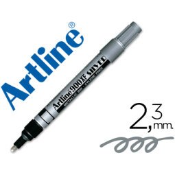 Rotulador artline marcador permanente tinta metalica ek-900 plata punta redonda 2.3 mm