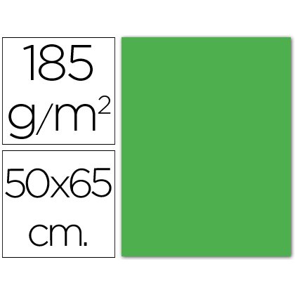 Cartulina guarro verde manzana 50x65 cm 185 gr