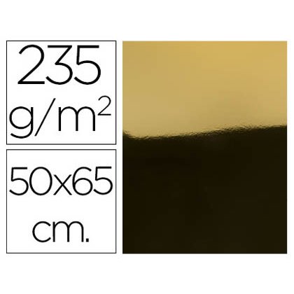 Cartulina liderpapel 50x65 cm 235g/m2 metalizada oro
