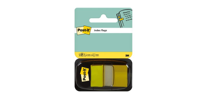 Banderitas separadoras 680-5 amarilla dispensador de 50 unidades