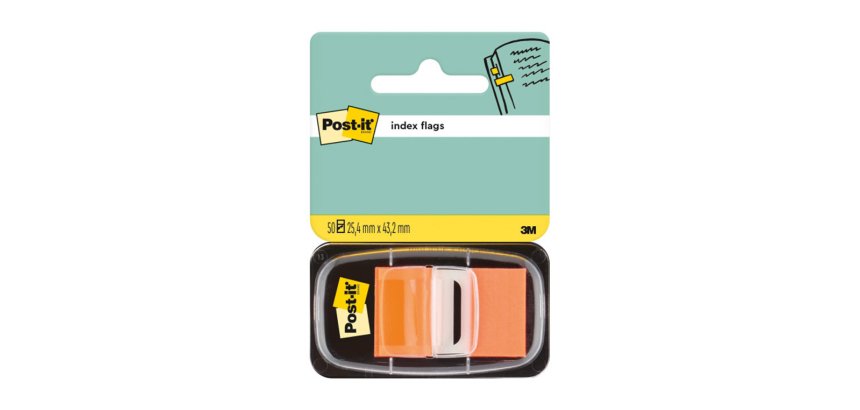 Banderitas separadoras 680-4 naranja dispensador de 50 unidades