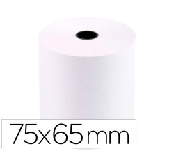 Rollo sumadora q-connect electro 75 mm ancho x 65 mm diametro sin bisfenol a
