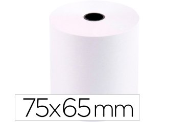 Rollo sumadora q-connect electro 75 mm ancho x 65 mm diametro sin bisfenol a