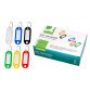 Llavero portaetiquetas q-connect expositor de 240 unidades colores surtidos