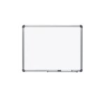 Pizarra blanca rocada acero vitrificado magnetico marco aluminio y cantoneras pvc 60x45 cm incluye bandeja para