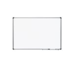 Pizarra blanca rocada acero vitrificado magnetico marco aluminio y cantoneras pvc 90x60 cm incluye bandeja para