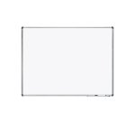 Pizarra blanca rocada acero vitrificado magnetico marco aluminio y cantoneras pvc 120x90 cm incluye bandeja