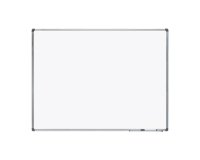 Pizarra blanca rocada acero vitrificado magnetico marco aluminio y cantoneras pvc 120x90 cm incluye bandeja