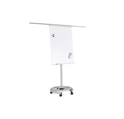 Pizarra blanca rocada para conferencias metalica lacada magnetica con ruedas 68x104 cm incluye 2 brazos laterales