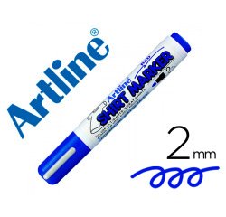 Rotulador artline camiseta ekt-2 azul punta redonda 2 mm para uso en camisetas