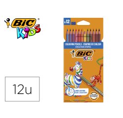 Lapices de colores bic evolution stripes caja de 12 colores surtidos