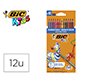 Lapices de colores bic evolution stripes caja de 12 colores surtidos