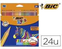 Lapices de colores bic evolution stripes caja de 24 colores surtidos