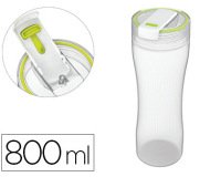Vaso bebidas offisys capacidad 0,8 l doble apertura limpieza facil 100% hermetico 81x240 mm