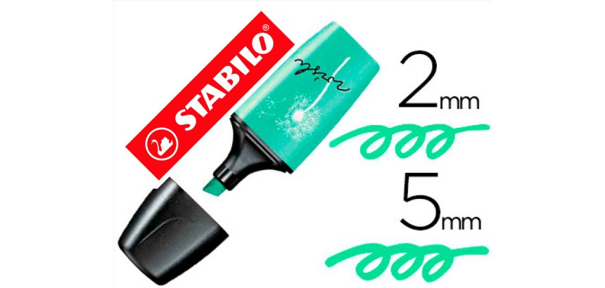 Rotulador stabilo boss mini pastel love pizca de menta