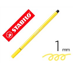 Rotulador stabilo acuarelable pen 68 amarillo limon punta gruesa 1mm