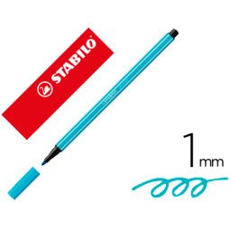 Rotulador stabilo acuarelable pen 68 azul cobalto punta gruesa 1mm