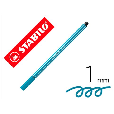 Rotulador stabilo acuarelable pen 68 azul cobalto punta gruesa 1mm