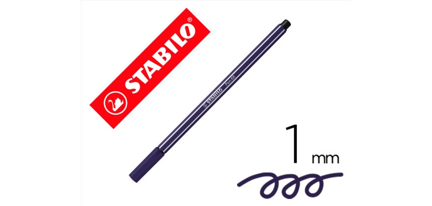 Rotulador stabilo acuarelable pen 68 azul prusia punta gruesa 1mm