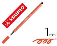 Rotulador stabilo acuarelable pen 68 bermellon punta gruesa 1mm