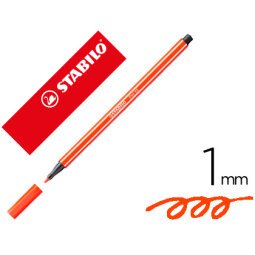 Rotulador stabilo acuarelable pen 68 bermellon punta gruesa 1mm