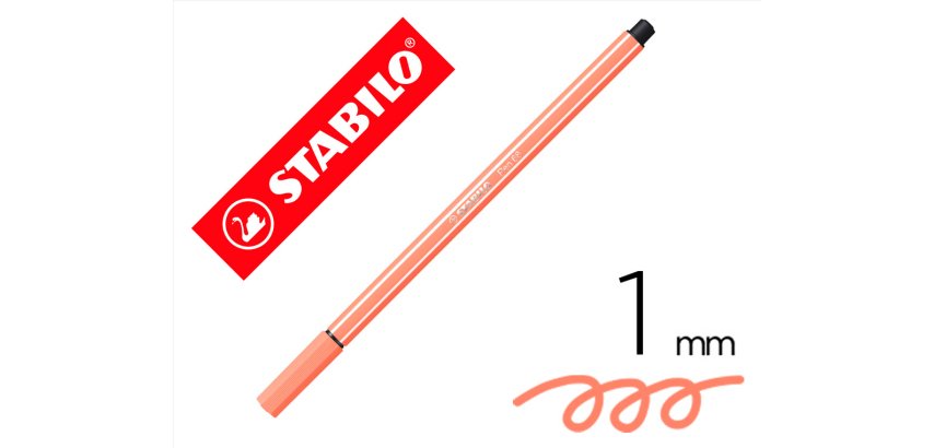 Rotulador stabilo acuarelable pen 68 albaricoque punta gruesa 1 mm