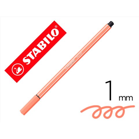 Rotulador stabilo acuarelable pen 68 carne claro punta gruesa 1mm