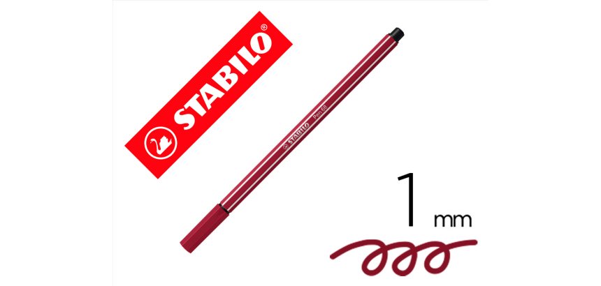 Rotulador stabilo acuarelable pen 68 purpura punta gruesa 1mm