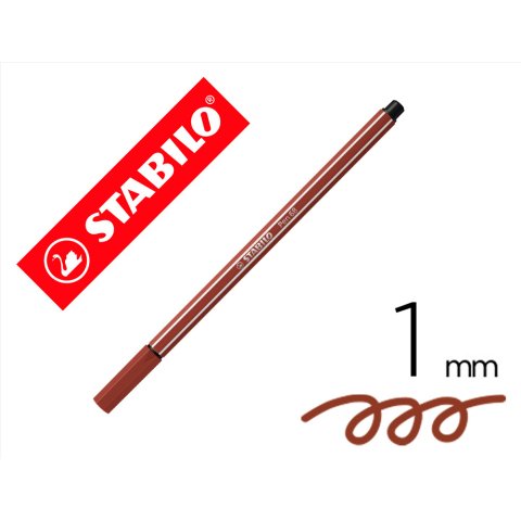 Rotulador stabilo acuarelable pen 68 siena tostado punta gruesa 1mm