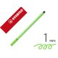 Rotulador stabilo acuarelable pen 68 verde neon punta gruesa 1mm