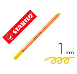 Rotulador stabilo punta de fib ra point 88 amarillo limon punta fina 0,4mm