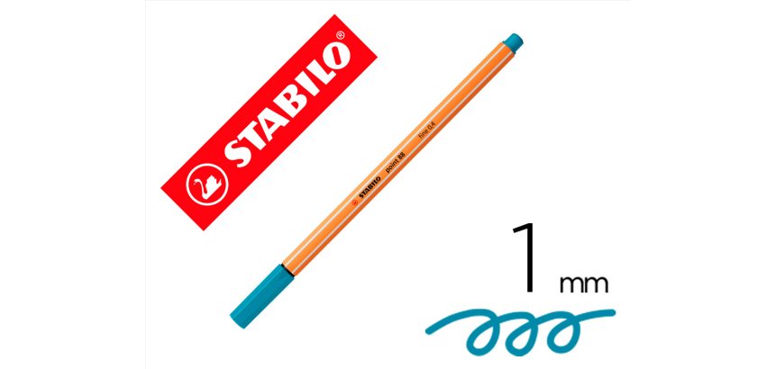 Rotulador stabilo punta de fib ra point 88 azul cobalto punta fina 0,4mm