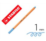 Rotulador stabilo punta de fib ra point 88 azul claro punta fina 0,4mm