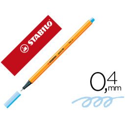 Rotulador stabilo punta de fib ra point 88 azul claro punta fina 0,4mm