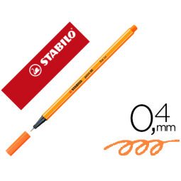 Rotulador stabilo punta de fib ra point 88 bermellon palido punta fina 0,4mm