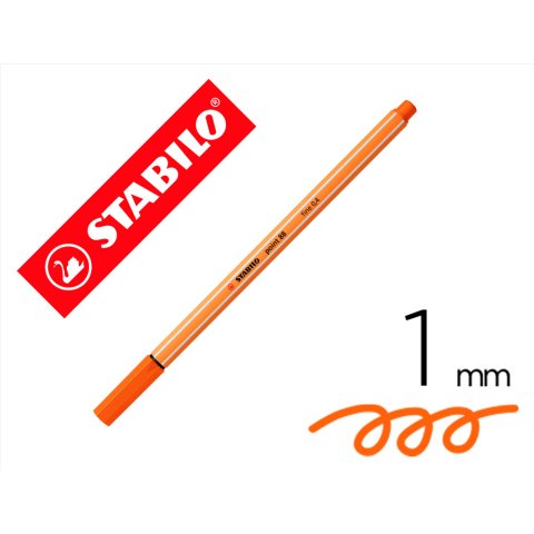 Rotulador stabilo punta de fib ra point 88 bermellon palido punta fina 0,4mm