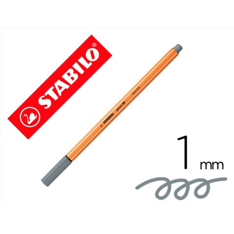 Rotulador stabilo punta de fib ra point 88 gris azulado claro punta fina 0,4mm