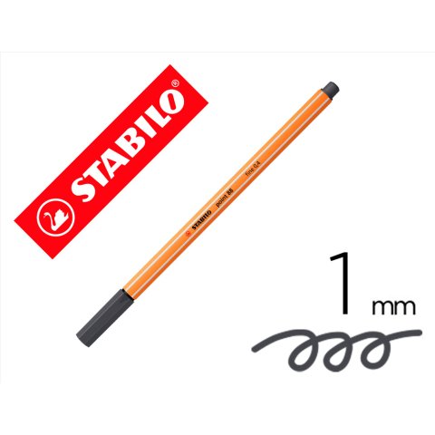Rotulador stabilo punta de fib ra point 88 gris azulado intenso punta fina 0,4mm