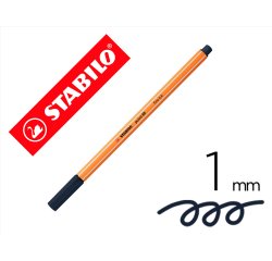 Rotulador stabilo punta de fib ra point 88 gris paynes intenso punta fina 0,4mm