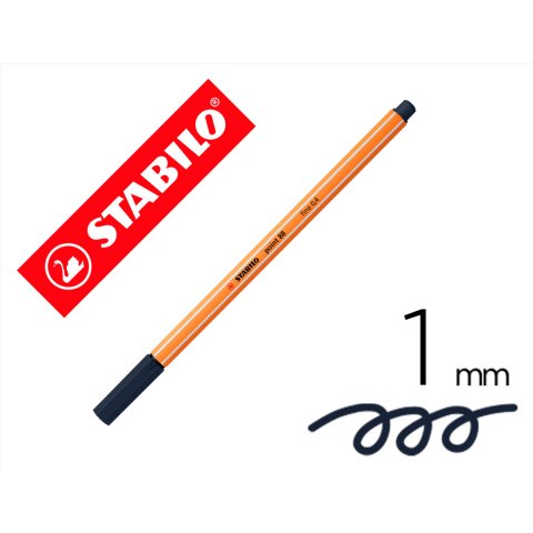 Rotulador stabilo punta de fib ra point 88 gris paynes intenso punta fina 0,4mm