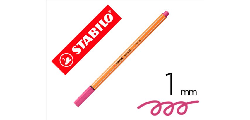 Rotulador stabilo punta de fib ra point 88 heliotropo punta fina 0,4mm