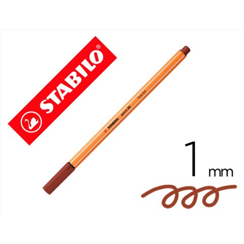 Rotulador stabilo punta de fib ra point 88 siena tostado punta fina 0,4mm
