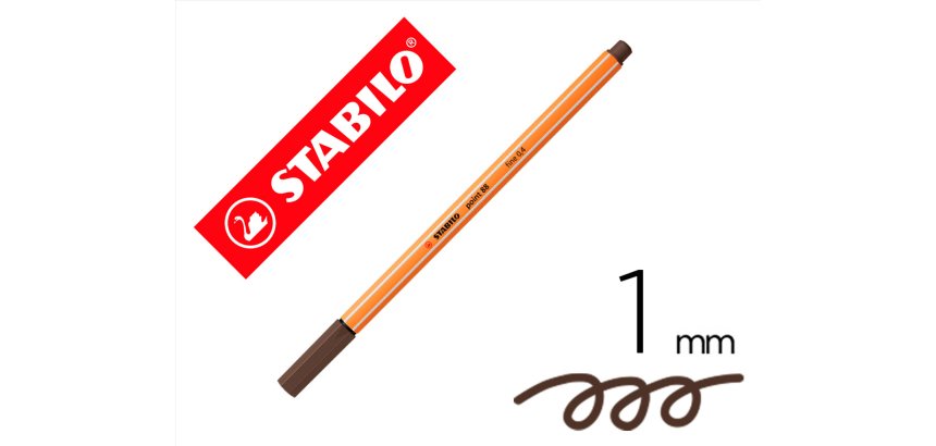 Rotulador stabilo punta de fib ra point 88 sombra punta fina 0,4mm